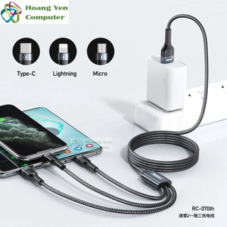 Cáp sạc đa năng 3 trong 1 Remax RC-070TH