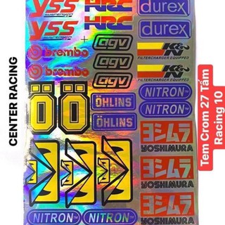 Bộ tem crom 7 màu Trang trí Xe Máy