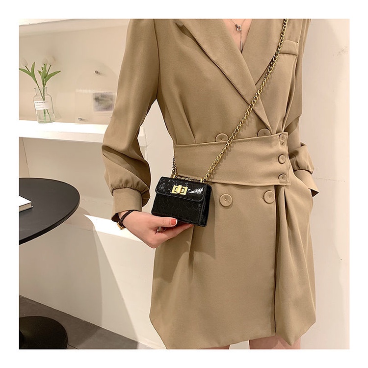 Túi đeo chéo nữ mini dây xích túi hộp vuông hàn quốc túi ví