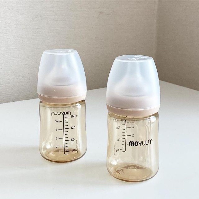 Bình sữa MOYUUM 170ml - 270ml hỗ trợ đổi size núm ty