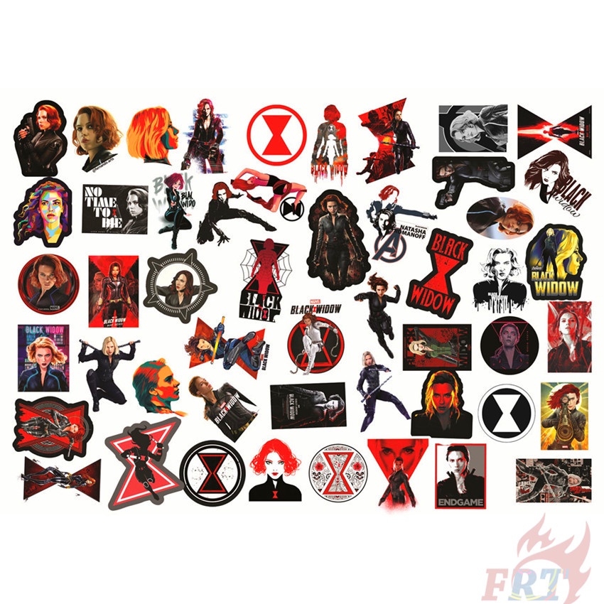 100 Miếng dán chống nước hình Black Widow Marvel Superhero Scarlett Johansson DIY