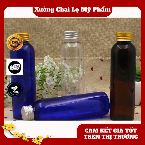 Chai nhựa pet nắp nhôm 150ml,200ml,250ml chiết mỹ phẩm , phụ kiện du lịch