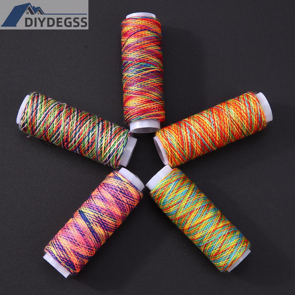 Set 5 Cuộn Chỉ 12.2 Màu Cầu Vồng