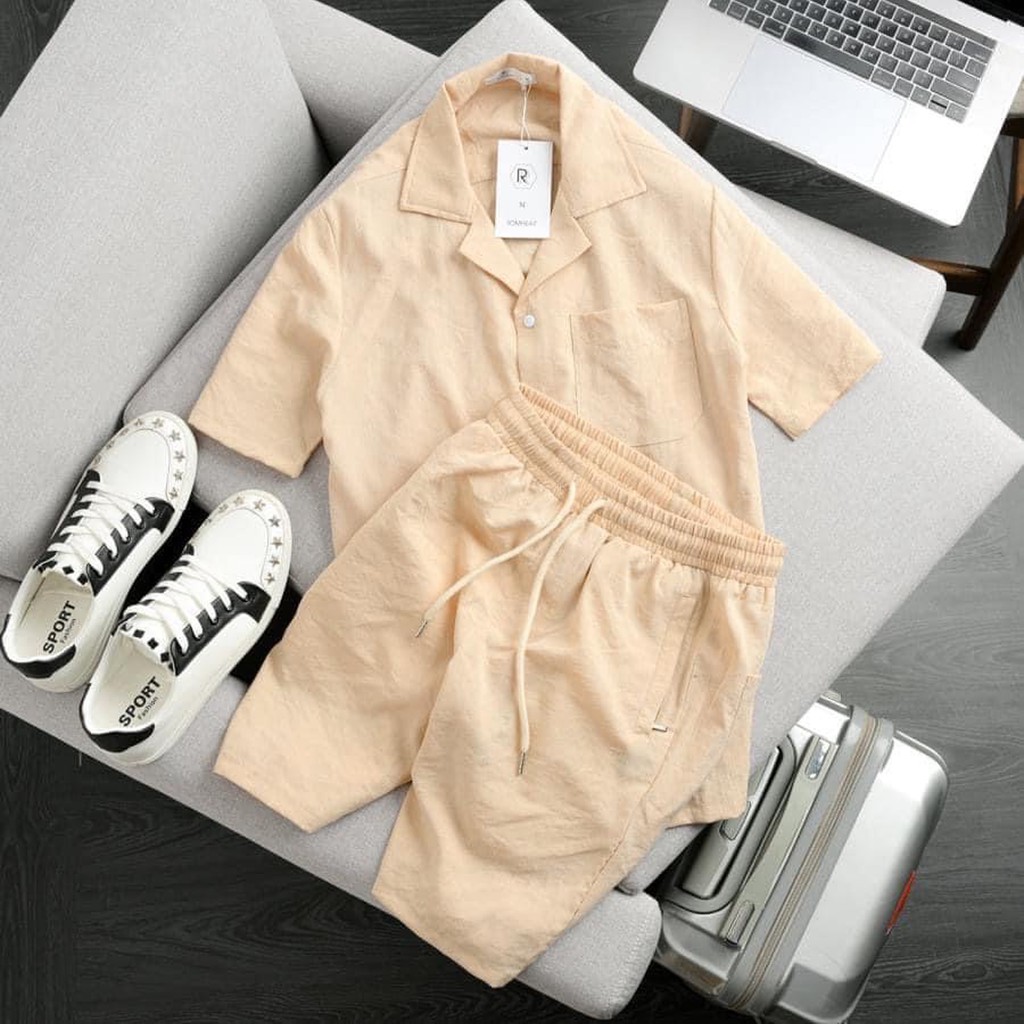 Bộ đũi nam cao cấp ,quần áo nam một túi ngực chất liệu đũi cotton vải nhẹ thoáng mát co giãn dễ chịu không nhăn nhàu