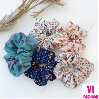 [Mã 151FASHIONSALE1 giảm 10K đơn 50K]Cột Tóc Họa Tiết Vải Mềm