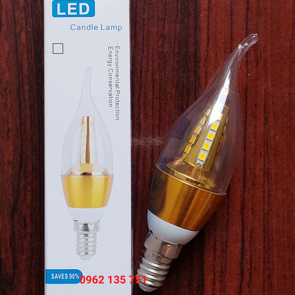 Bóng Đèn Led Nến (Quả Nhót) Dùng cho Đèn Chùm - Đuôi E14, E27