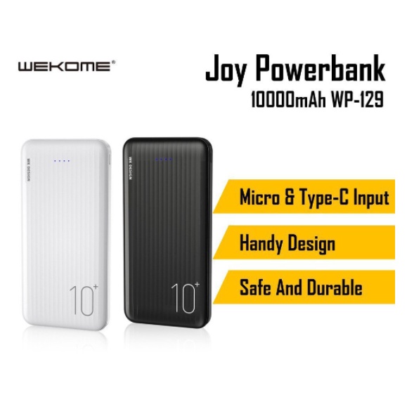 Sạc dự phòng chính hãng 10000mAh WK DESIGN WP-129 JOY phụ kiện điện thoại THANH PHAT STORE
