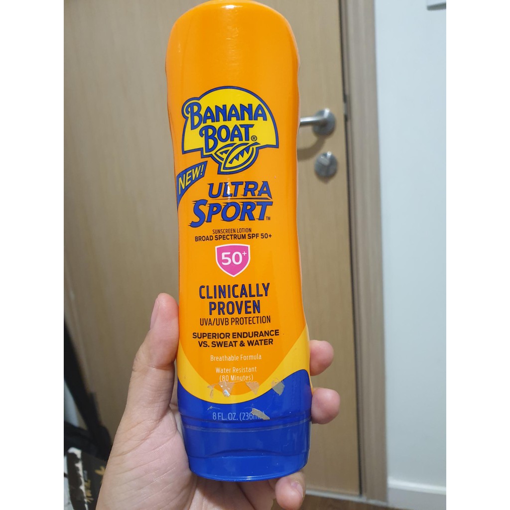 Kem chống nắng thể thao kháng nước Banana Boat Ultra Sport Sunscreen Lotion SPF 50+ 236ml