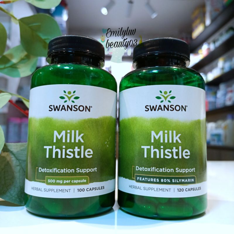 Giải Độc Gan Swanson Milk Thistle 500mg 100viên/ 80% Silymarin 120viên