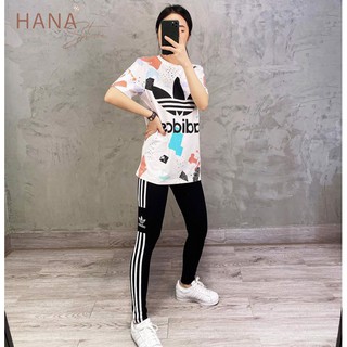 Quần thể thao 3 sọc nữ màu đen dáng dài - Ống suông vừa - Chất vải Umi Hàn thun mát - Quần jogger nữ 3 tập gym thể thao