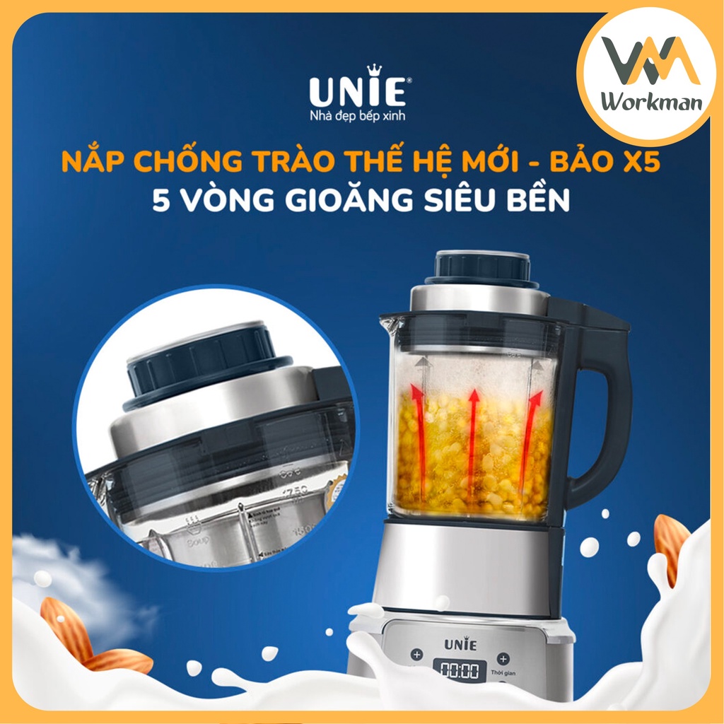 Máy Nấu Sữa Hạt - Xay Nấu Đa Năng Unie V9S - 8 Chức Năng Làm Sữa, Nấu Soup Tích Hợp - HÀNG CHÍNH HÃNG