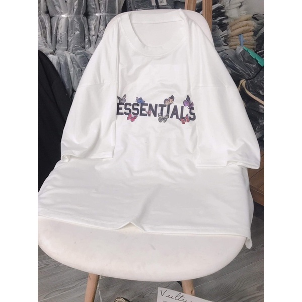 Áo phông tay lỡ essen bướm cotton