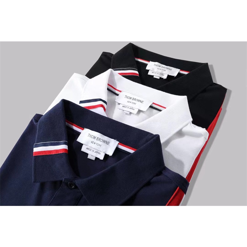 Áo polo Ngắn Tay Mềm Mại Thoải Mái Họa Tiết Kẻ Sọc Cá Tính Cho Nam