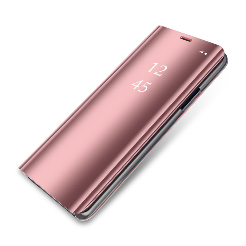 Ốp điện thoại nắp lật tráng gương mạ điện kiêm giá đỡ cho Samsung Galaxy S10 5G Lite S9 Plus S10E A91 M80S