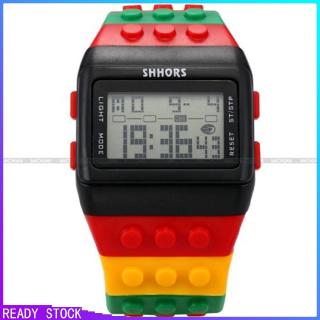 PG【COD】Đồng Hồ Điện Tử Chống Thấm Nước Shhors Với Dây Đeo Cao Su Led092