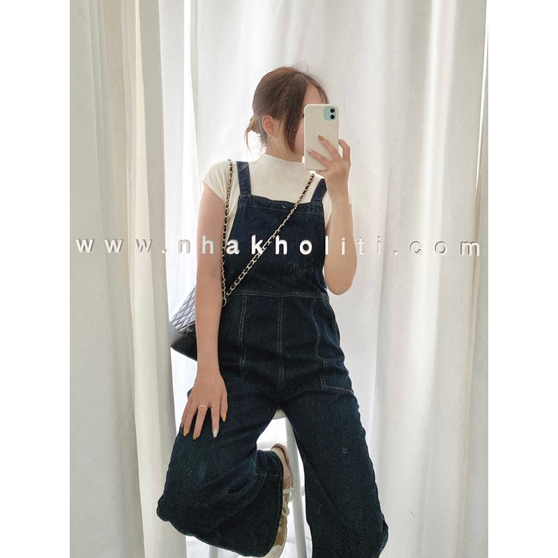 [Mã FADIRECT20 giảm 20K đơn 150K] Yếm quần dài xanh đậm chạy chỉ - YQD115 | BigBuy360 - bigbuy360.vn