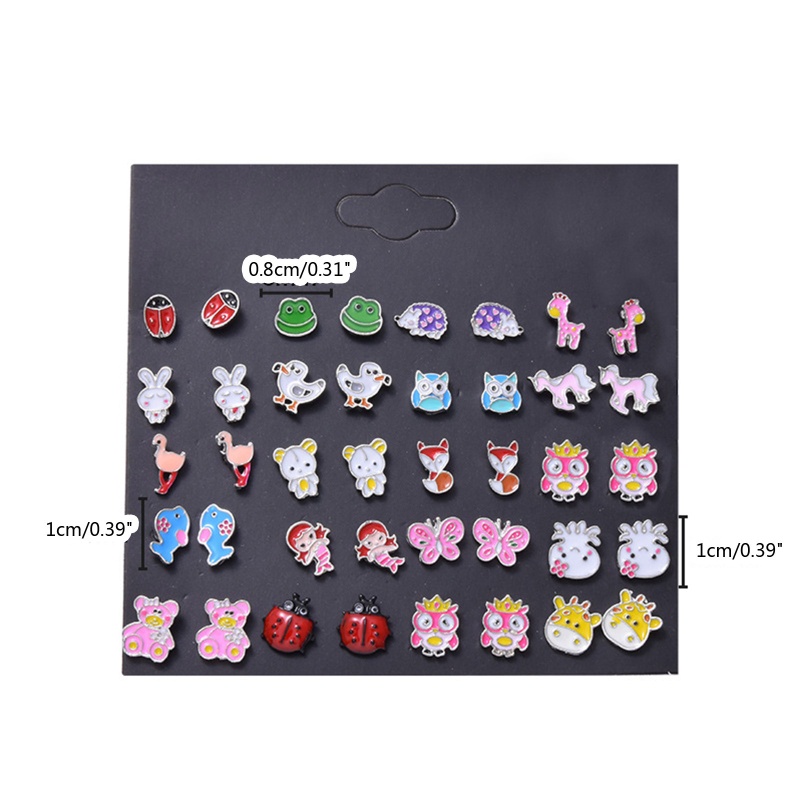 Set 20 Cặp Bông Tai Hình Ếch Đính Đá Thời Trang