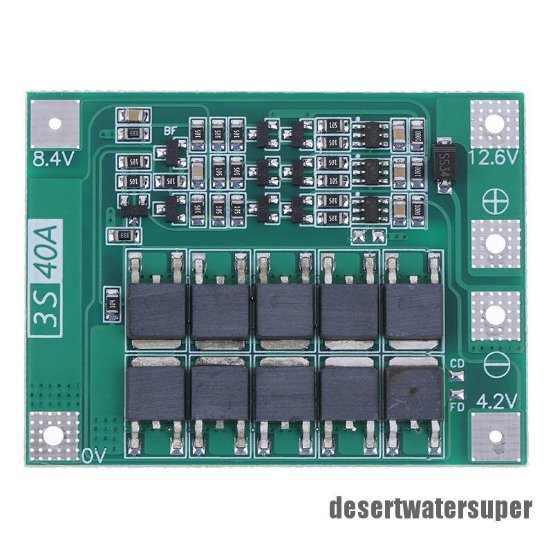 DSVN 3S 40A 18650 Li-Ion Lithium Battery Charger Protection Board For Drill Motor