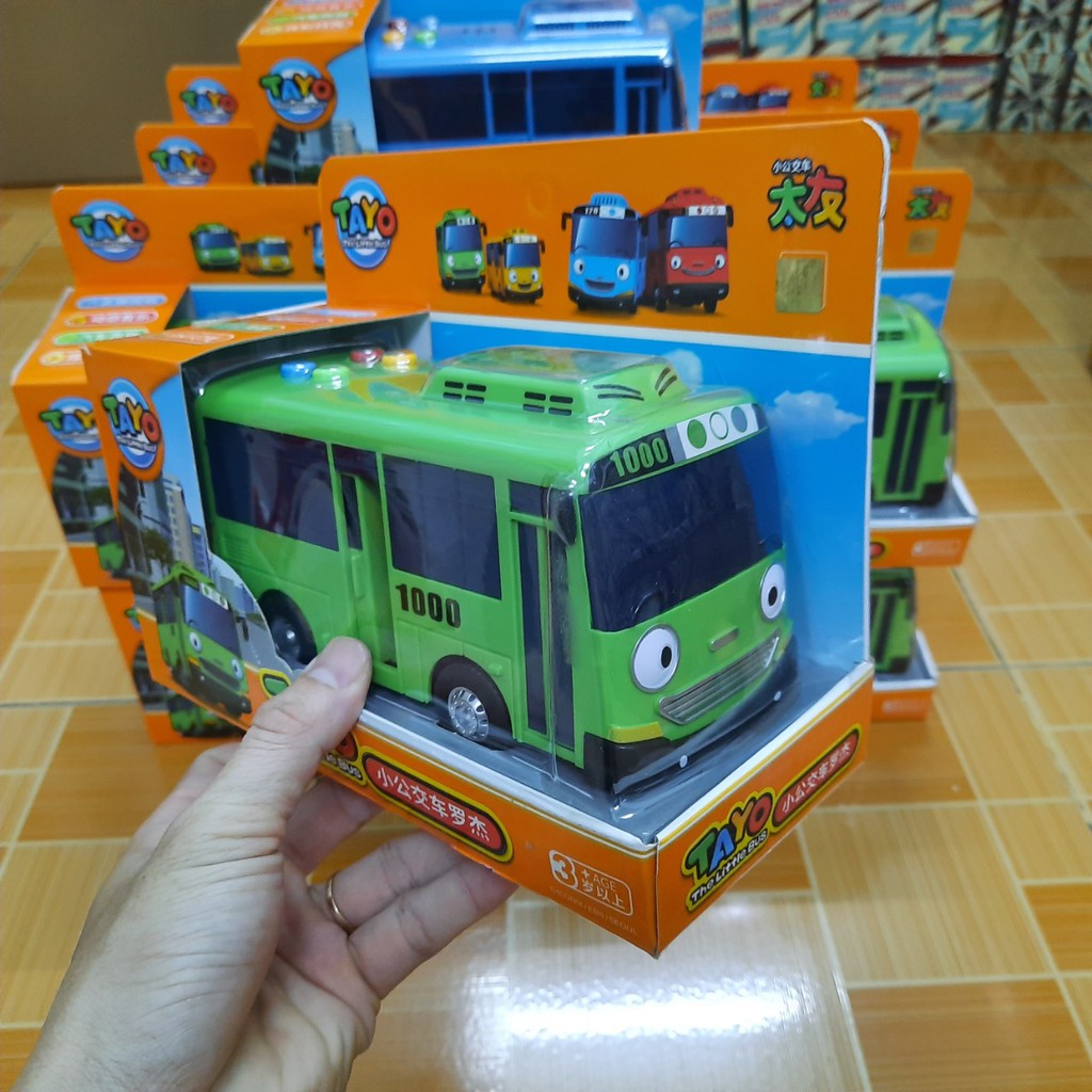 Xe buýt Tayo đồ chơi trẻ em mô hình cỡ lớn có âm thanh và đèn bằng nhựa cao cấp (1 xe)