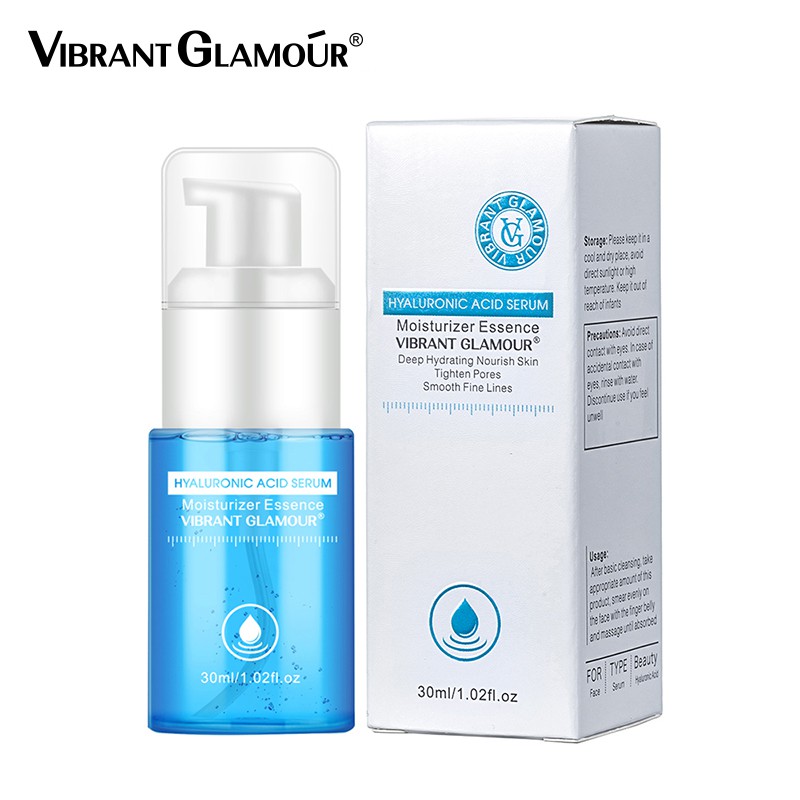 Serum VIBRANT GLAMOUR Chiết Xuất Axit Hyaluronic Giữ Ẩm Giảm Mụn Và Nếp Nhăn Làm Trắng Thu Nhỏ Lỗ Chân Lông 30ml