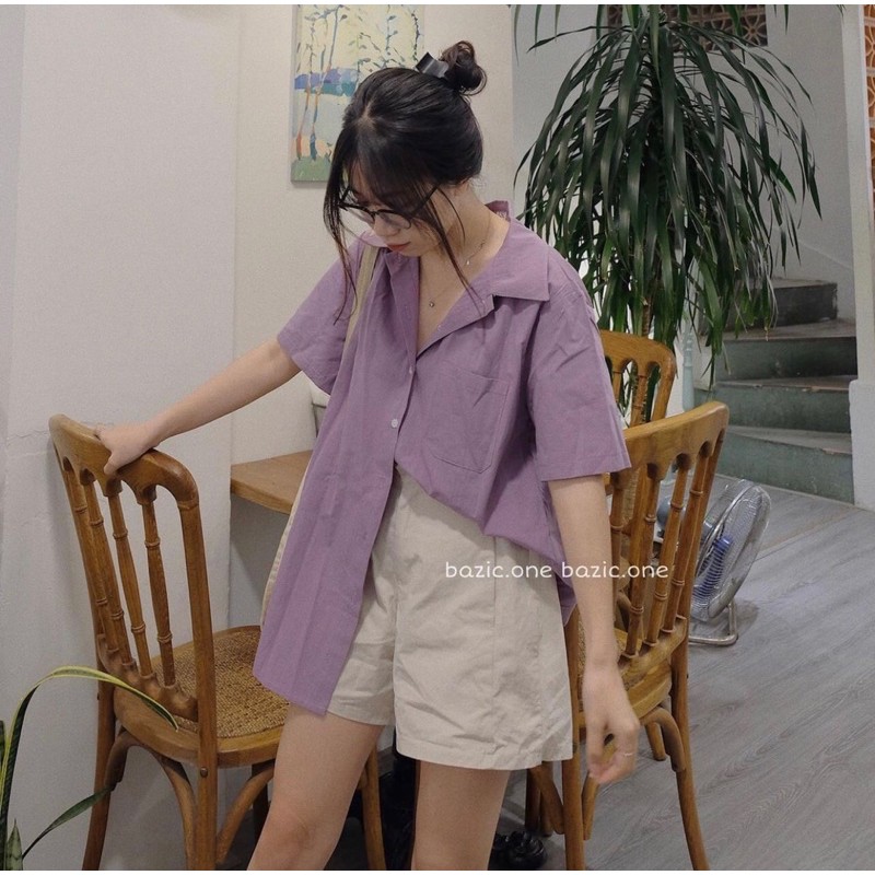 Sơ mi cộc chất thô