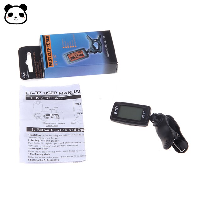 ENO Acoustic Guitar Tuner LCD Mini Clip-on Tuner for Guitar Chromatic Bass Violin Ukulele