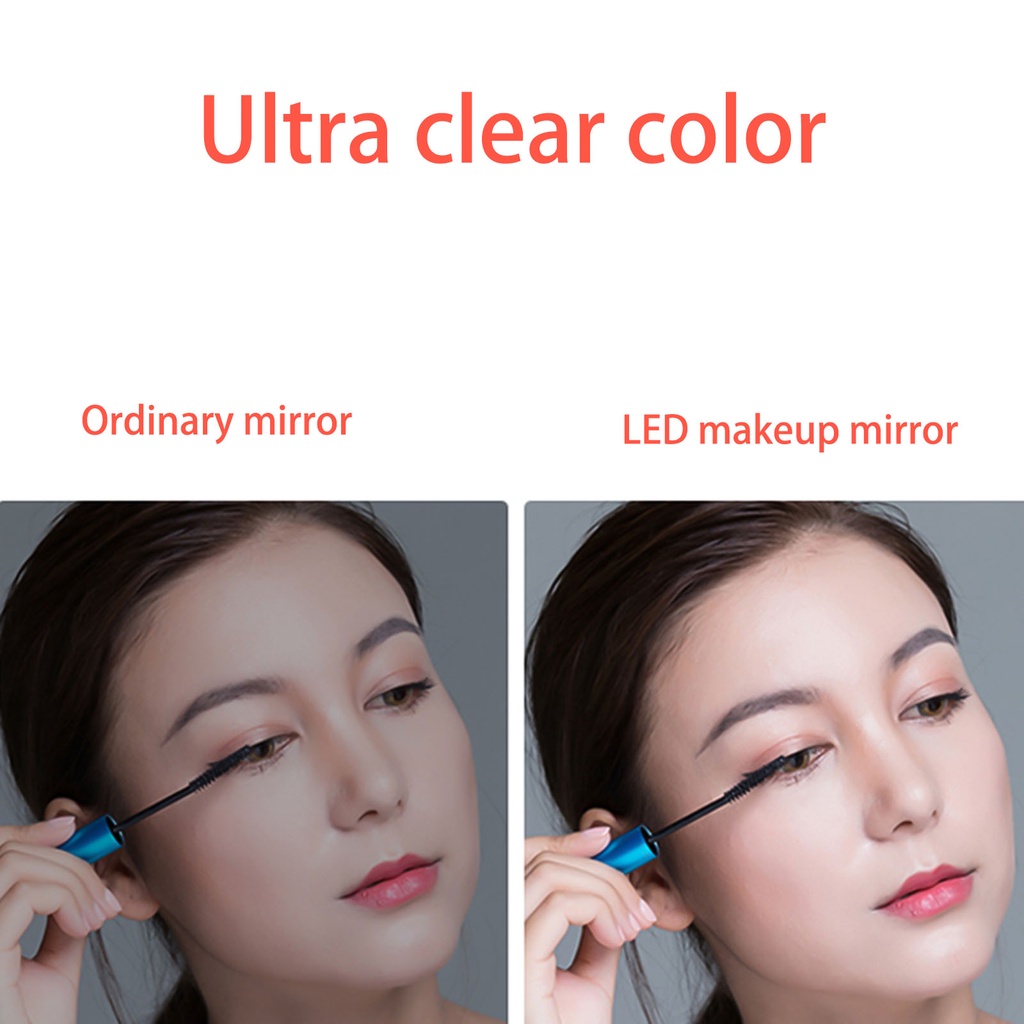 [Hàng mới về] Gương trang điểm tích hợp đèn led không dây 1200mAh 3 màu sắc ánh sáng có thể điều chỉnh