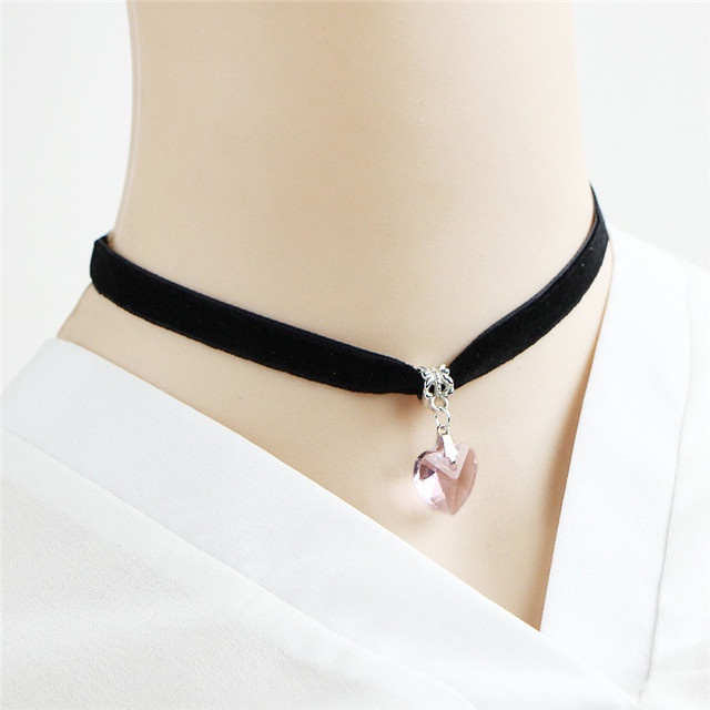 Vòng Cổ Choker Da PU Màu Hồng Đính Gai Kim Loại Tua Rua Phong Cách Gothic Punk Cho Nam Và Nữ