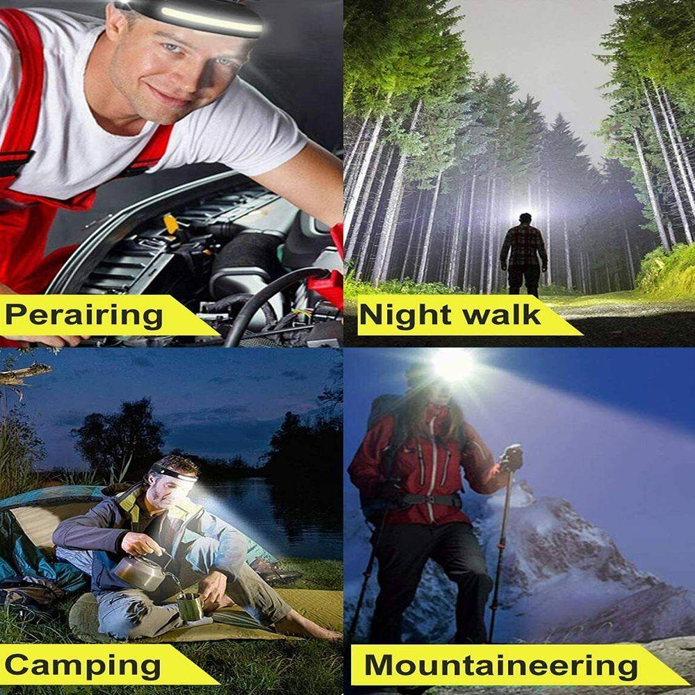 Đèn LED Đội Đầu COB Có Cảm Biến Chuyển Động Dùng Khi Đi Cắm Trại