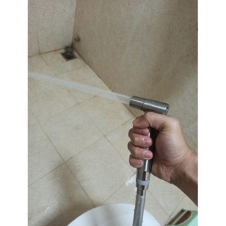 {LOẠI TỐT NƯỚC MẠNH} Vòi Xịt Vệ Sinh bồn cầu Inox 304 và dây và cài xịt