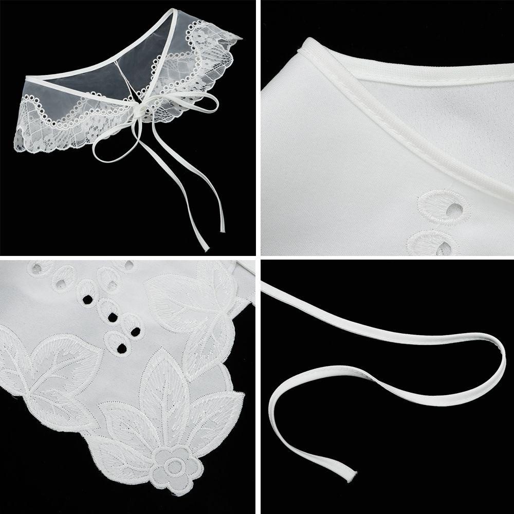 ME Lace Fake Collar New Fashion Retro Shawl Wrap Decoration Neck Ruff Adjust Clothes Lapel Half Shirt