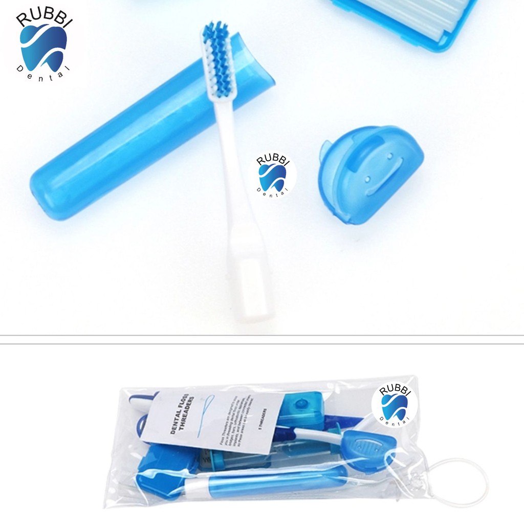 Bộ vệ sinh răng miệng 8 món dành cho niềng răng, vệ sinh cá nhân nhỏ gọn mang đi tiện lợi chăm sóc răng miệng