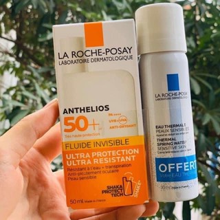 Kem chống nắng La Roche-posay Anthelios Invisible Fluid SPF50+ (tặng xịt khoáng)