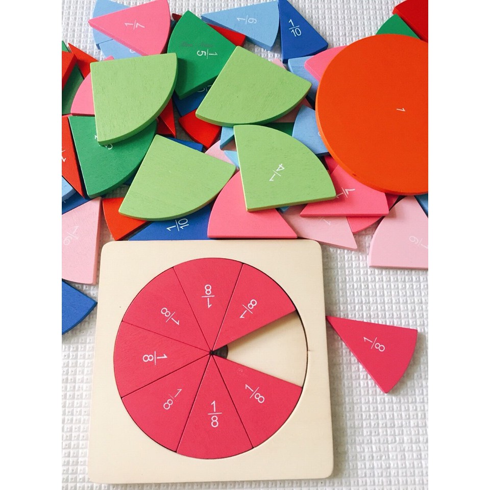 [GIÁO_CỤ_MONTESSORI] Đĩa học phân số