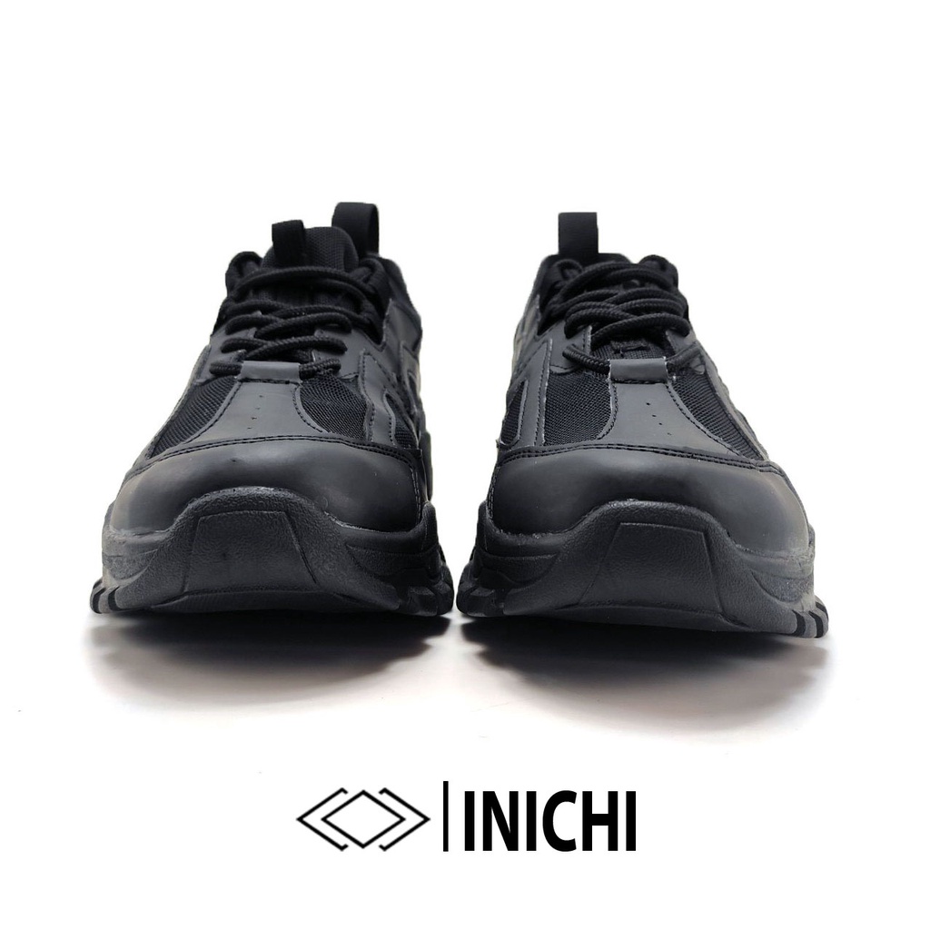 Giày đế độn sneaker nam nữ full đen IC941 INICHI bền đẹp