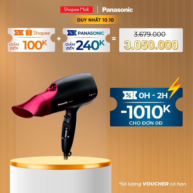 Máy Sấy Chăm Sóc Tóc Panasonic EH-NA65-K645 - Công Suất 2000W - Hàng Chính Hãng