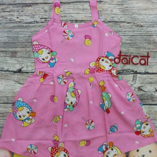 Đầm tole dây bé gái"