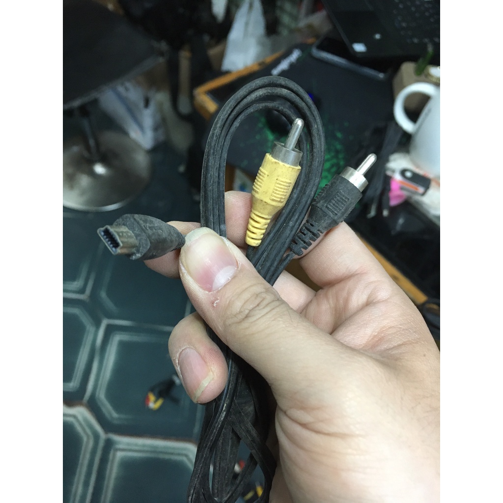 ĐÃ SỬ DỤNG DÂY CÁP USB KIÊM AV CHO MÁY ẢNH SONY/ CANON MINI V3 RA TV TIVI VMC MHC1 1.5m ( 59.13&quot;) HD Output Adapter