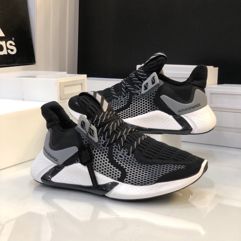 [ Full Box ] - Giày Thể Thao Nam Adidas Aphabounce Bản Mới Nhất 2020 - Phiên Bản Trắng Đen