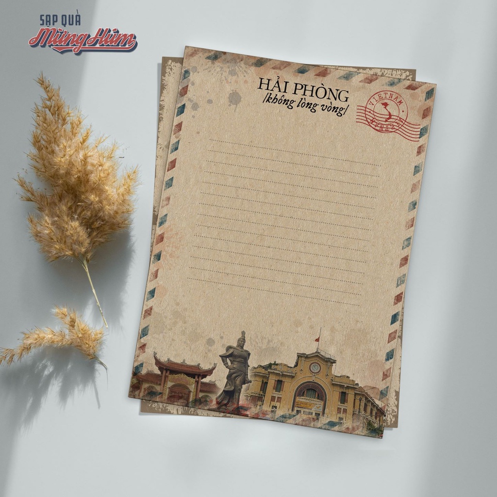 Giấy kraft nâu vintage, gửi lời yêu thương_6 mẫu mới tại nhà Sạp. Kraft dày, màu đẹp