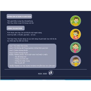 khẩu trang vải có van thở cho trẻ