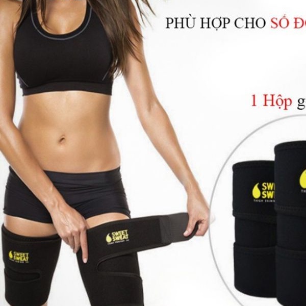 Combo 2 Đai Quấn Đùi Sinh Nhiệt Tự Nhiên Sweat Sweat