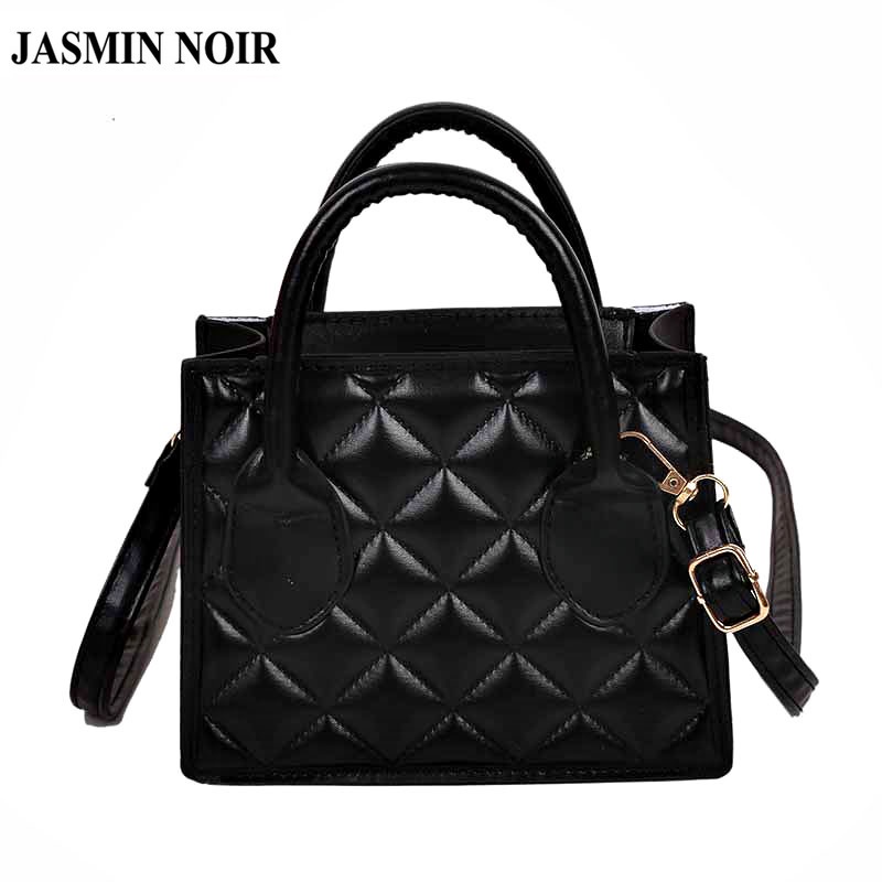 Túi Đeo Chéo JASMIN NOIR Dáng Vuông Nhỏ Họa Tiết Hình Thoi Đơn Giản Thời Trang Cho Nữ