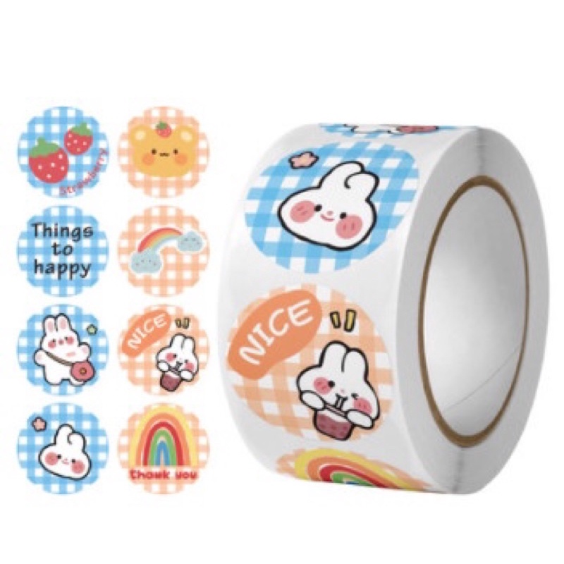 Tem Thank You Dễ Thương- Cuộn 500 Tem M100