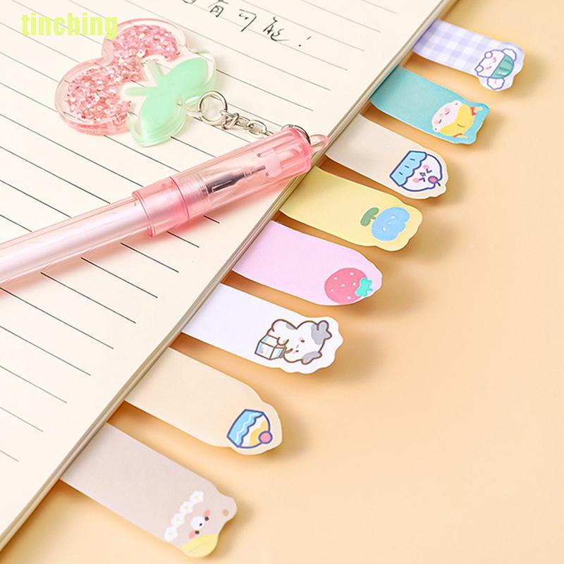 Bộ 120 Tờ Giấy Đánh Dấu Sách Họa Tiết Động Vật Dễ Thương