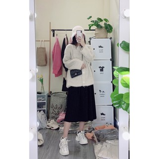 Áo len cadigan lông thỏ