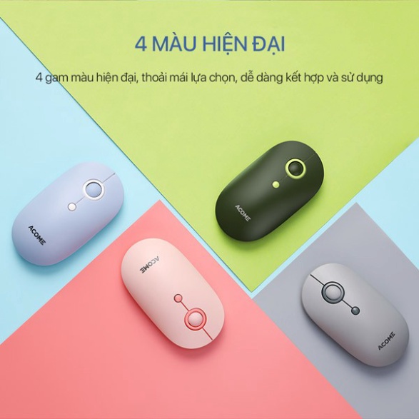 Chuột Không Dây ACOME AM300 2.4GHz - Tĩnh Âm 1600DPI - Giao Màu Ngẫu Nhiên