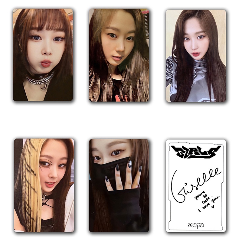 Set 5 Tấm Thẻ Ảnh Lomo Các Thành Viên Nhóm Nhạc Kpop Aespa