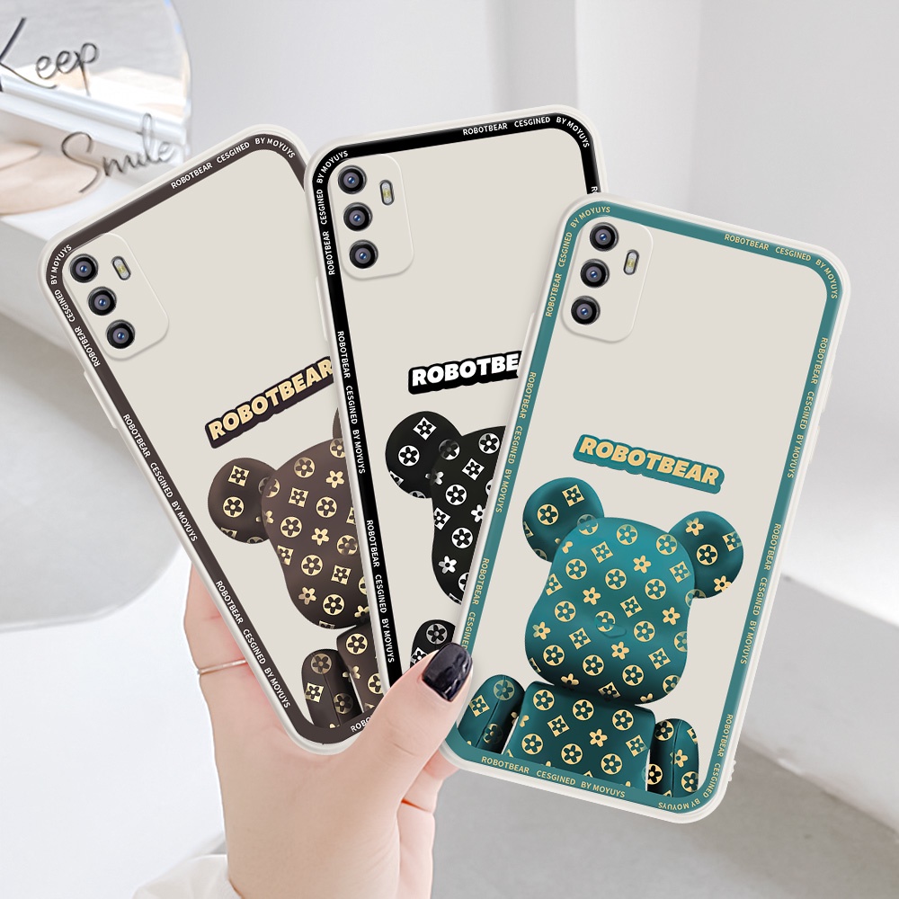 Ốp điện thoại hình gấu dễ thương #H078 cho OPPO A94 OPPO Reno 5 Pro Plus 4 Pro 5k 2Z 2F OPPO F11 Pro F1 F3 Plus