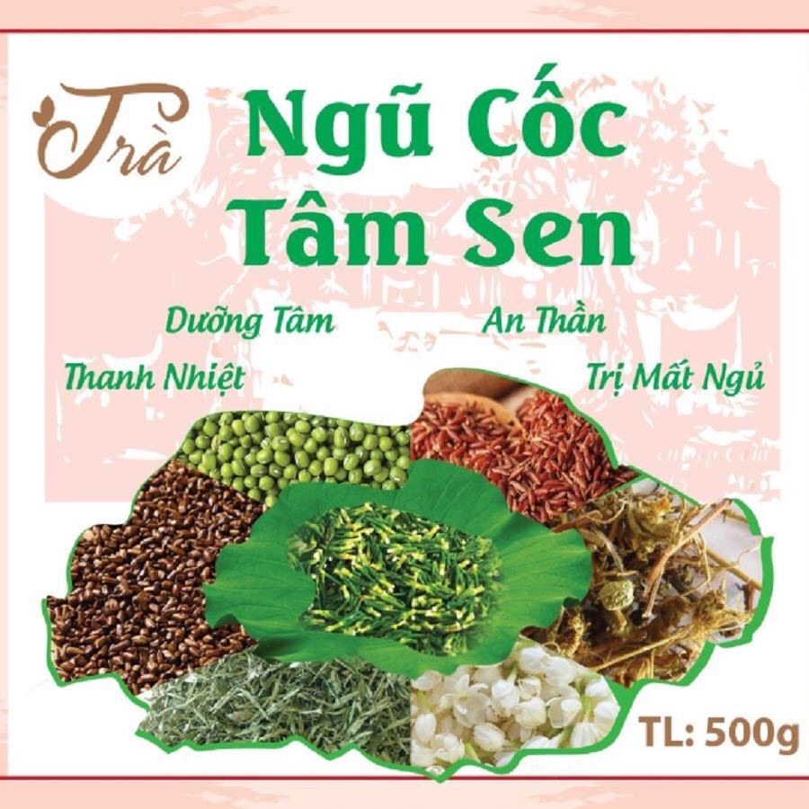 Trà Ngũ Cốc Tâm Sen Tim Sen Hỗ Trợ Người Bị Mất Ngủ Giúp An Thần Ngủ Ngon Giảm Cân Tiêu Mỡ Tốt Cho Sức Khỏe